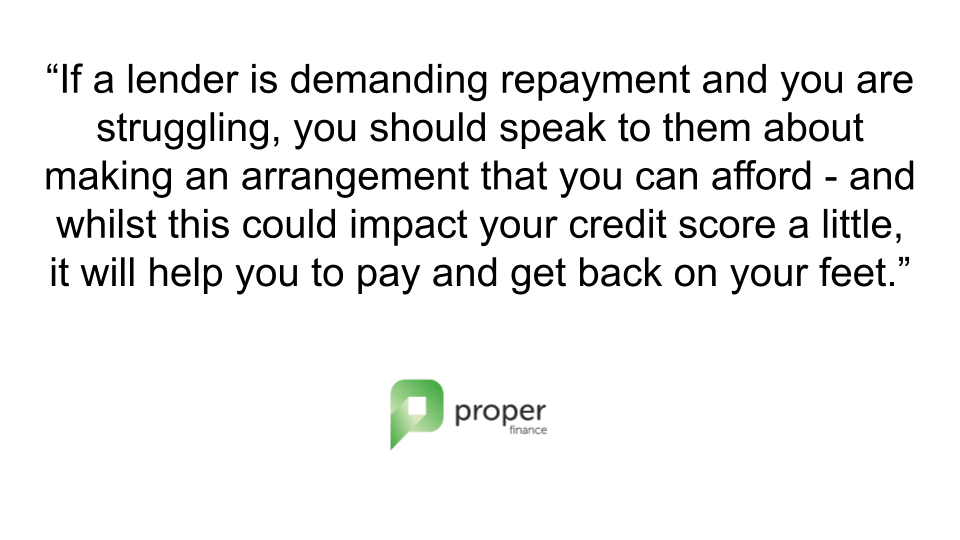 lender demand repayment